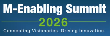 M-Enabling Summit 2026 logo on a blue gradient background, with the tagline 'Connecting Visionaries. Driving Innovation.'